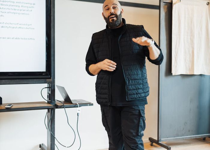 Man relaxing after a successful training session